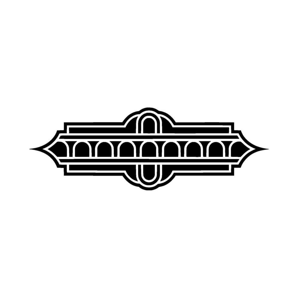 Art Deco Ornament, Geometric Elegance, Vintage, Retro vector