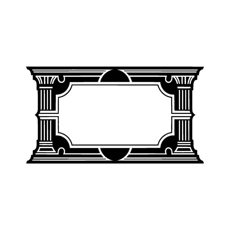 Art Deco Frame, Geometric Ornamentation, Classic, Retro vector