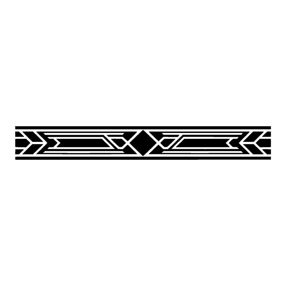 Geometric Deco Border, Streamlined , Elegant Accent vector