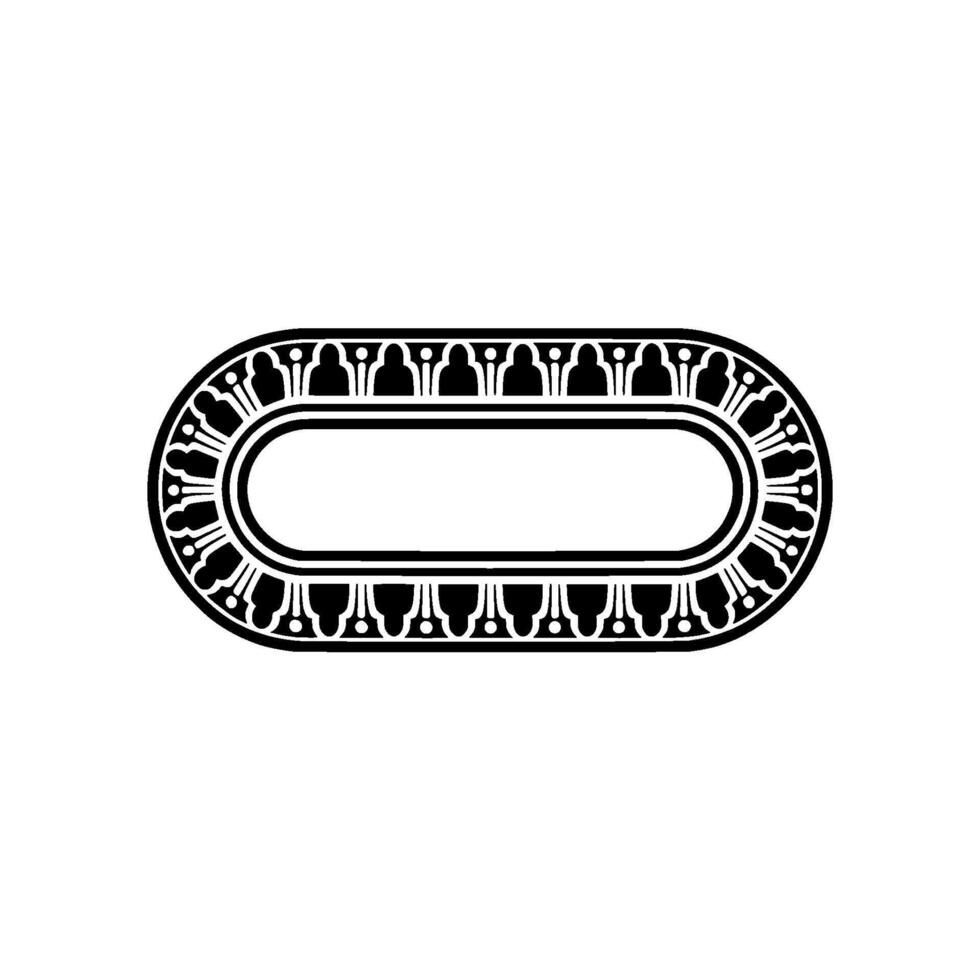 Ornate Oval Border, Vintage Element, Ornament vector