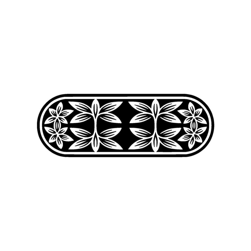 Intricate Floral Ornament, Vintage Style, Elegant Emblem vector