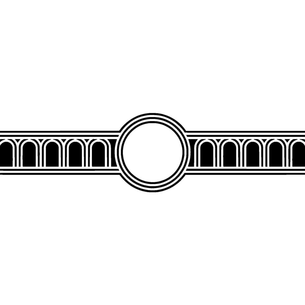 Art Deco Border, Geometric Ornamentation, Minimalist vector