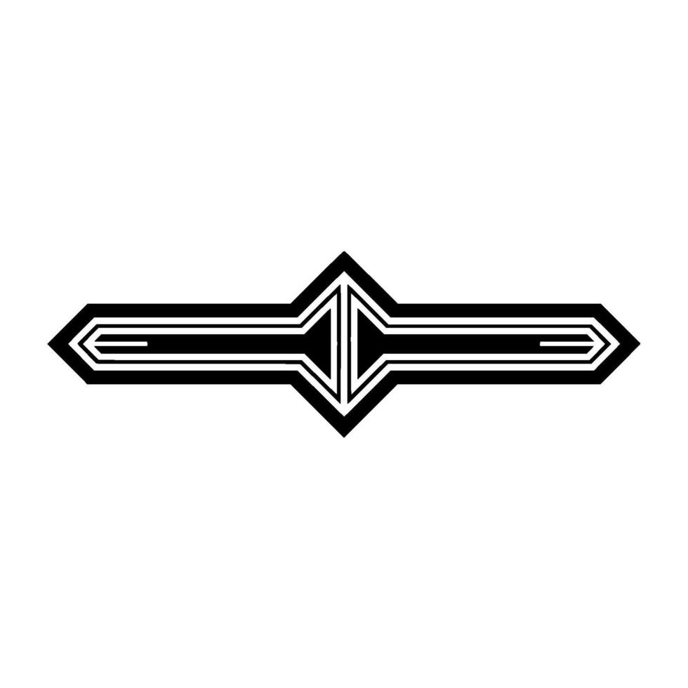 Geometric Deco Divider, Streamlined vector