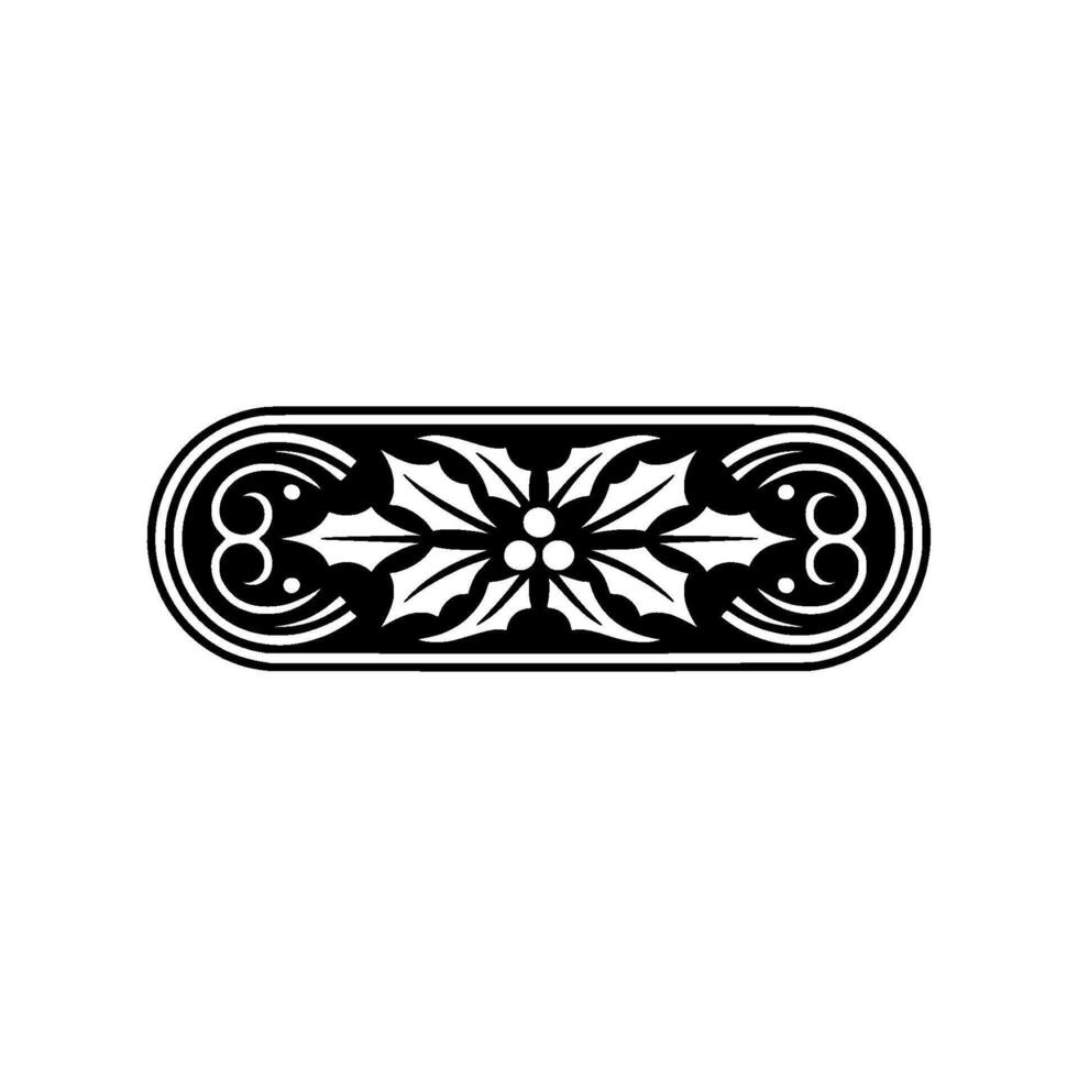 Elegant Holly Motif, Vintage Ornamentation, Decorative Border vector