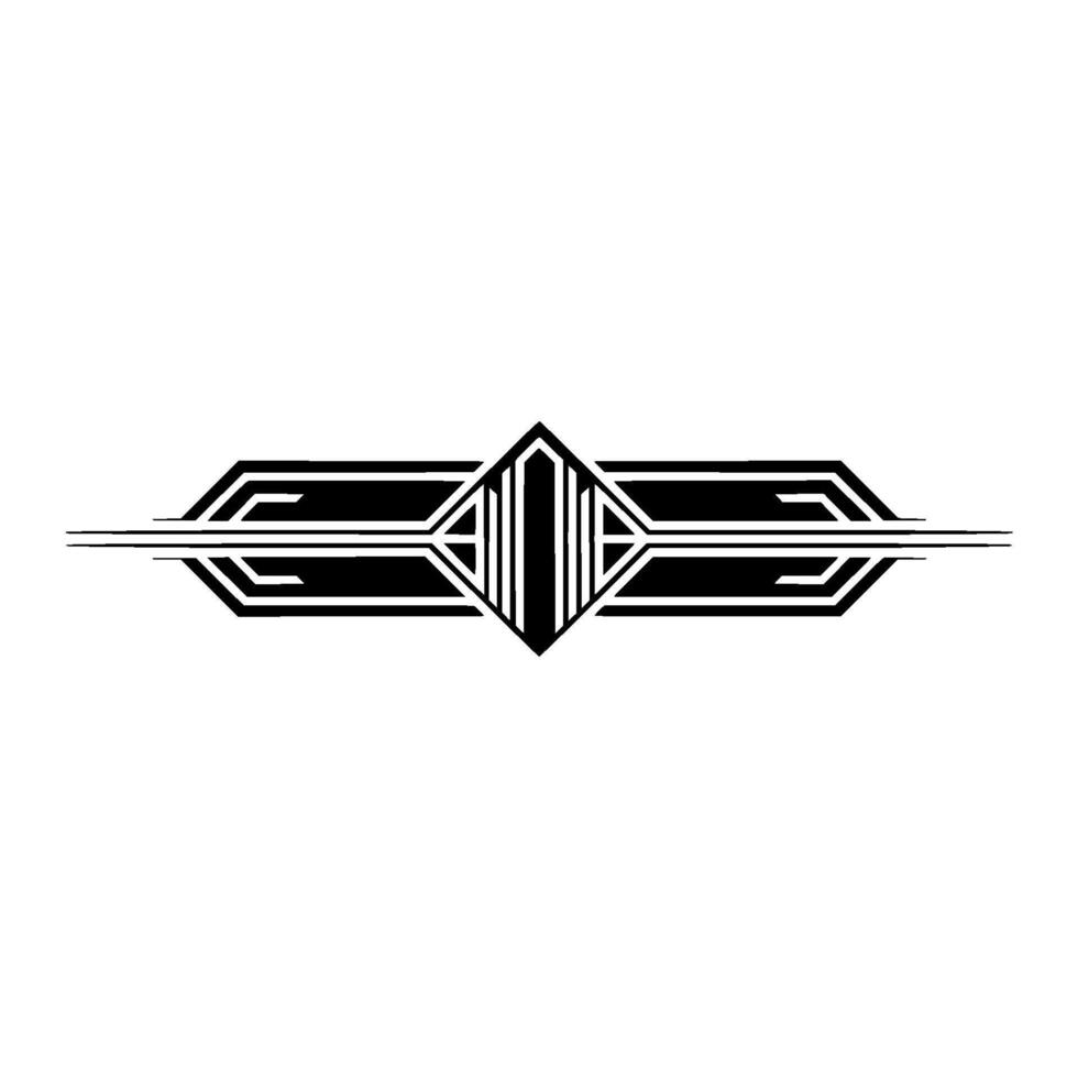 Geometric Deco Emblem Streamlined Art Deco vector