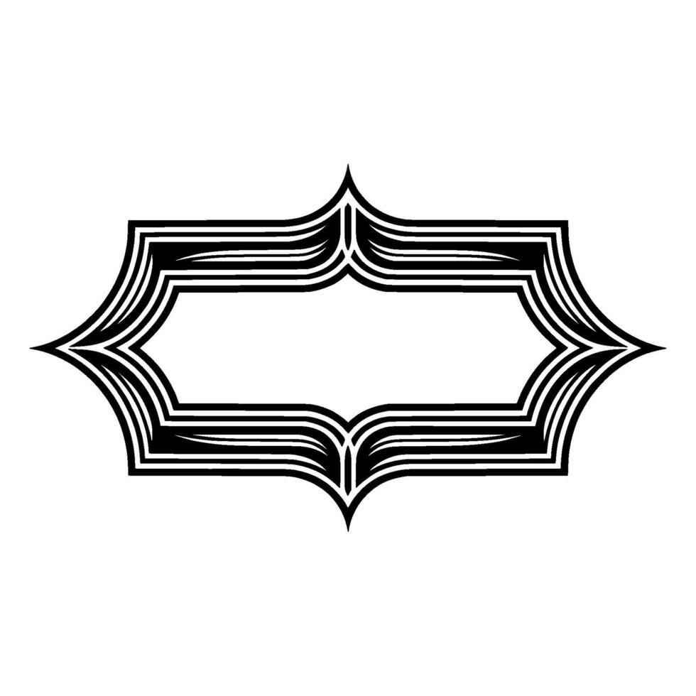 Geometric Deco Frame, Elegant Border, Minimalist - Abstract vector