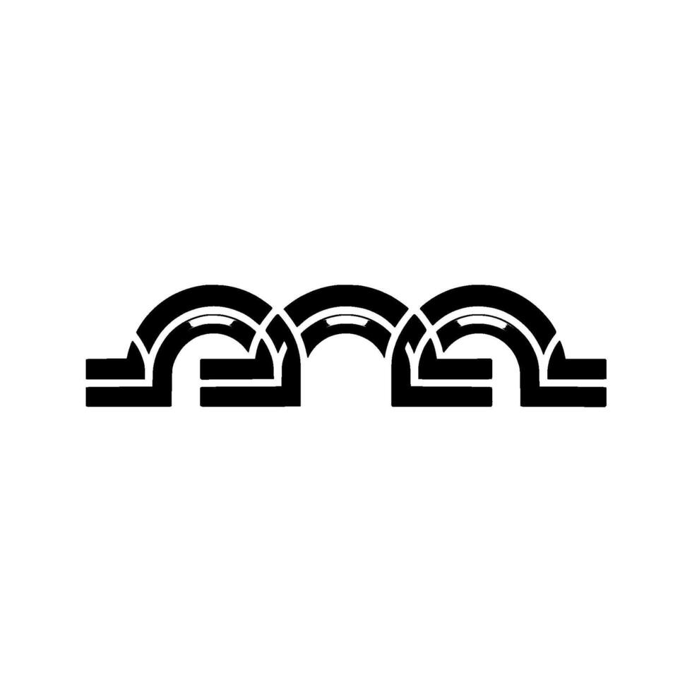 Interlocking Curves, Minimalist , Gradient Texture vector