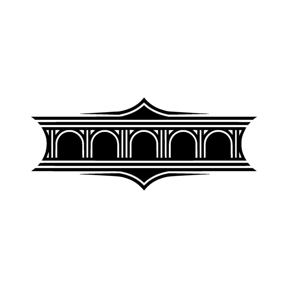Art Deco Emblem, Geometric Ornamentation, Vintage, Luxury vector