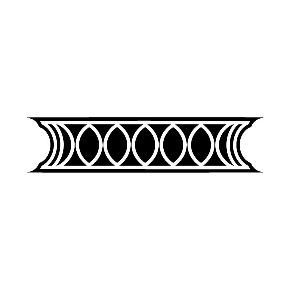 Geometric Deco Border, Minimalist , Elegant Accent, Monochrome vector
