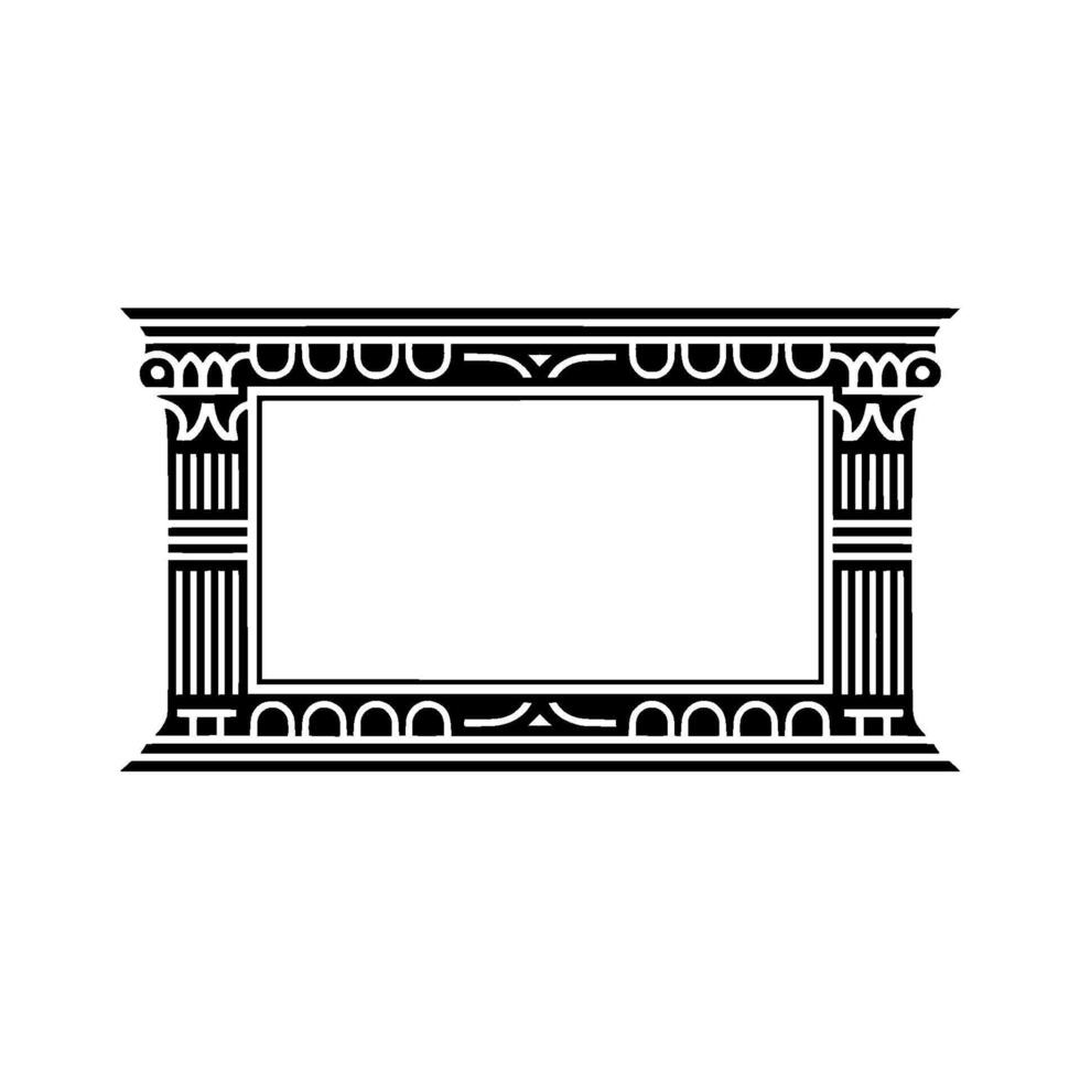 Art Deco Frame, Geometric Ornamentation, Vintage Style vector