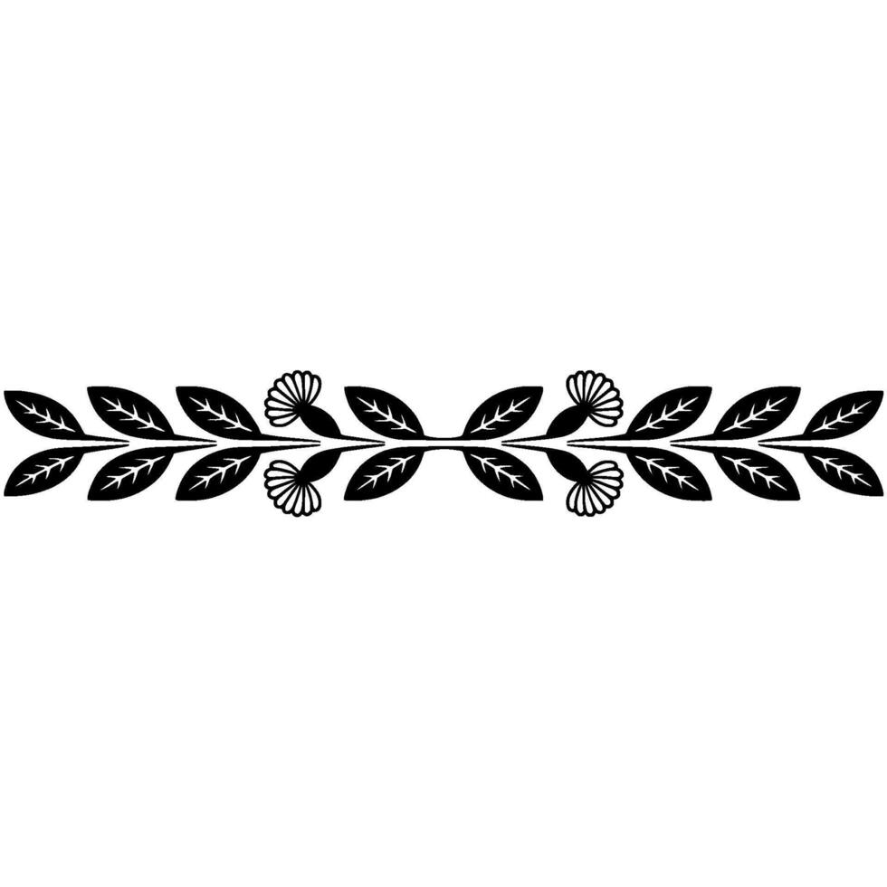 Elegant Leaf Border, Vintage Element, Leaves vector