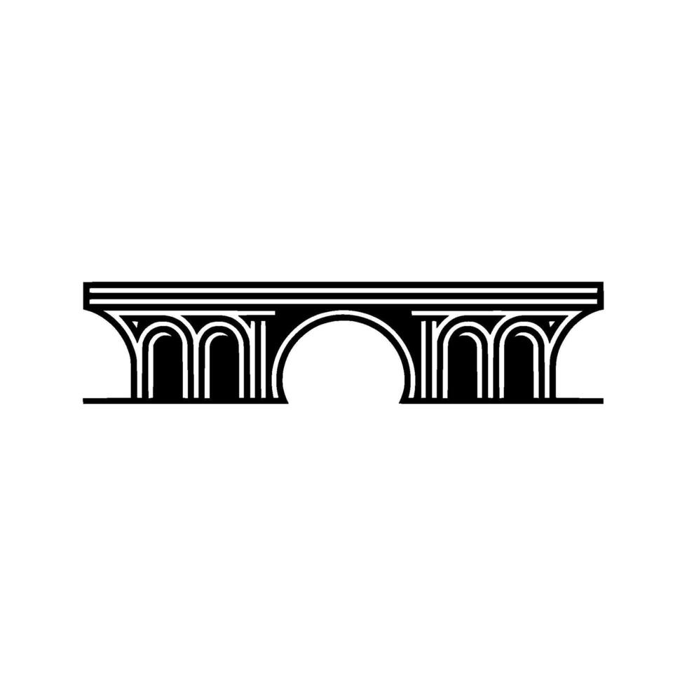 Art Deco Archway Silhouette, Minimalist, Lineart vector