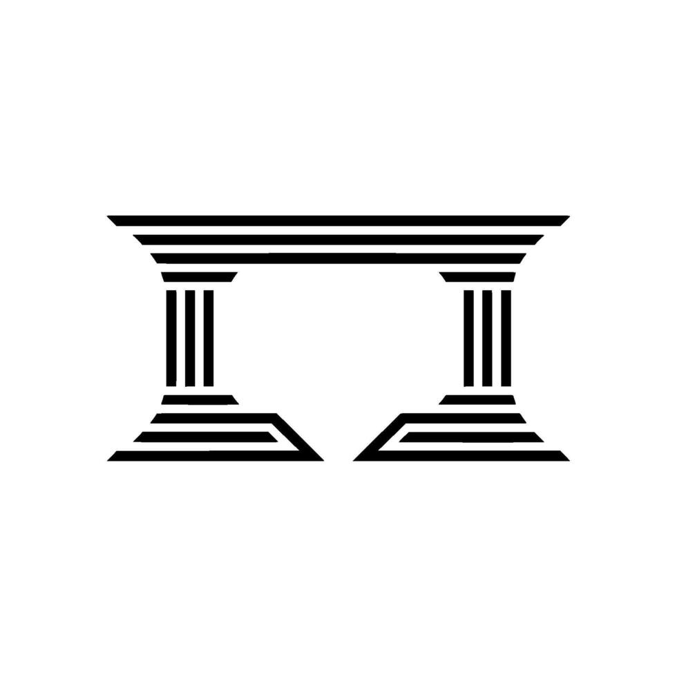 Geometric Temple, Minimalist , Classical Influence vector