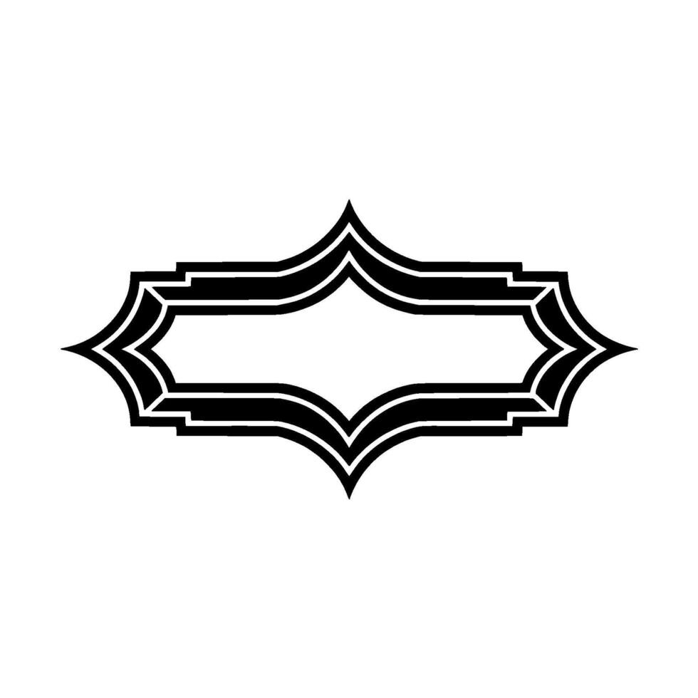 Geometric Deco Frame, Subtle Radiance, Blank Canvas vector