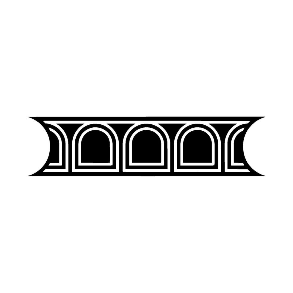 Geometric Archway, Art Deco Silhouette, Minimalist, Line vector