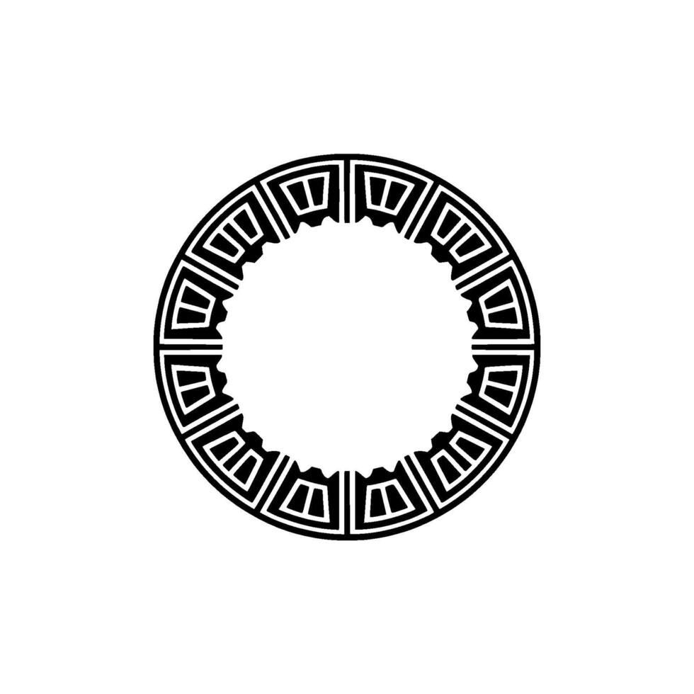 Geometric Tribal Circle, Minimalist , Circular Motif, Minimalism vector