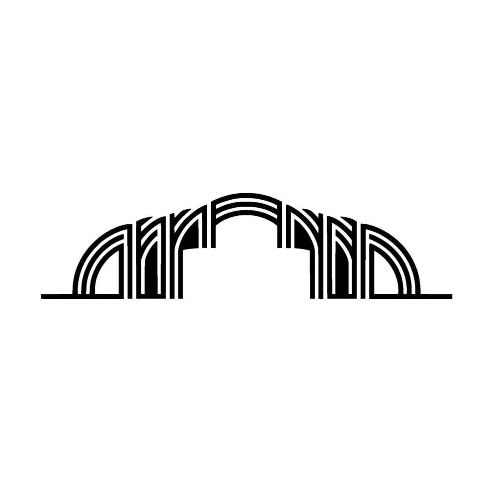 Geometric Arch, Minimalist , Modern Emblem, Lineart vector