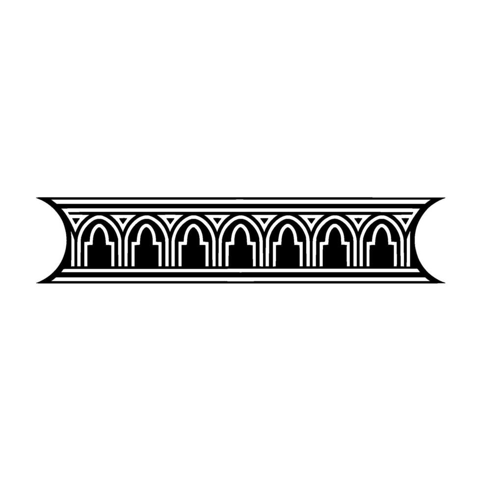 Art Deco Arch Motif, Elegant Border - Ornamentation vector