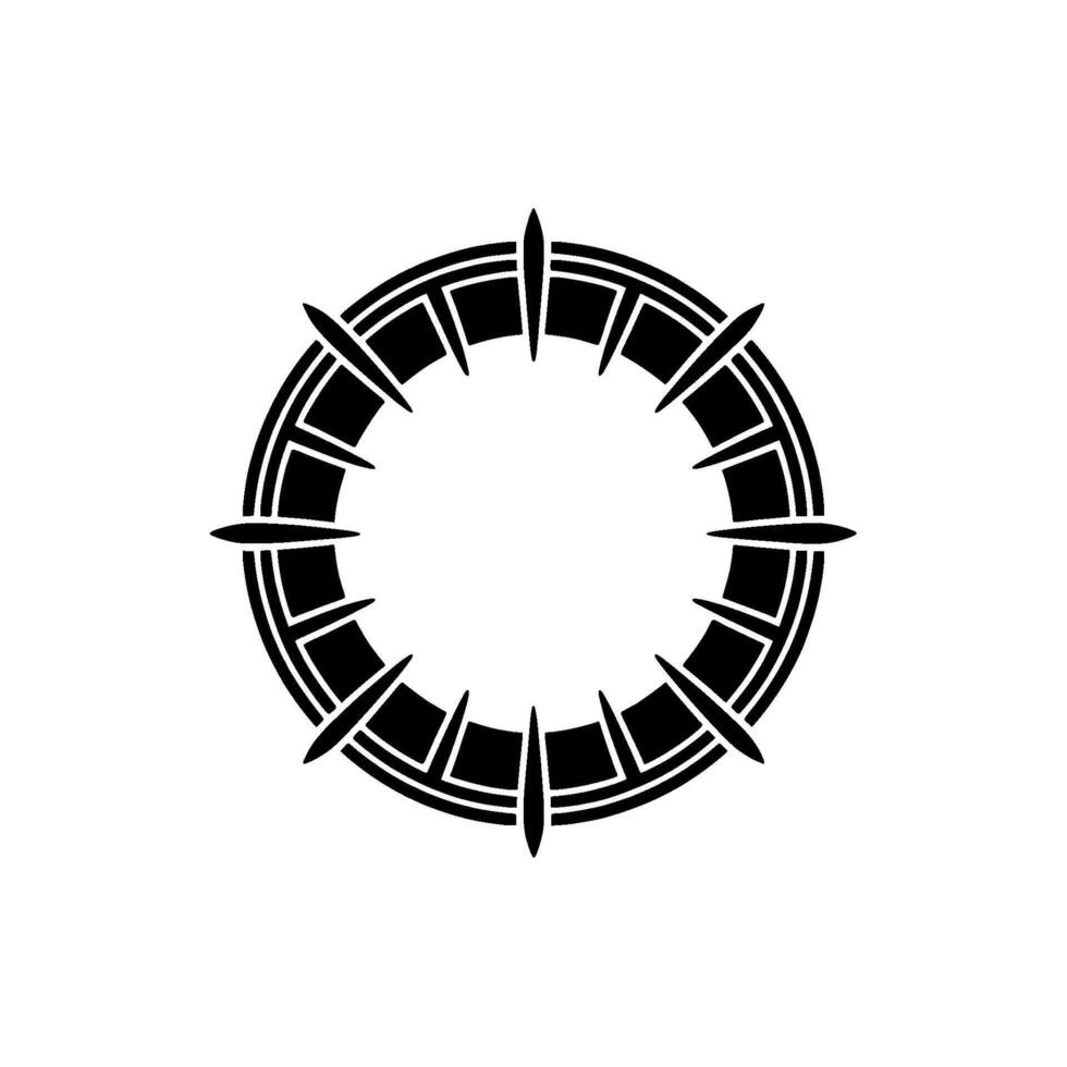 Geometric Spiral Emblem, Minimalist , Circular Motif vector