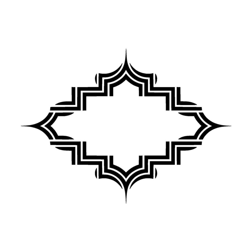 Geometric Tribal Ornament, Minimalist, Frame vector