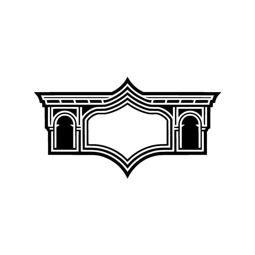 Art Deco Archway Emblem, Elegant , Minimalist vector