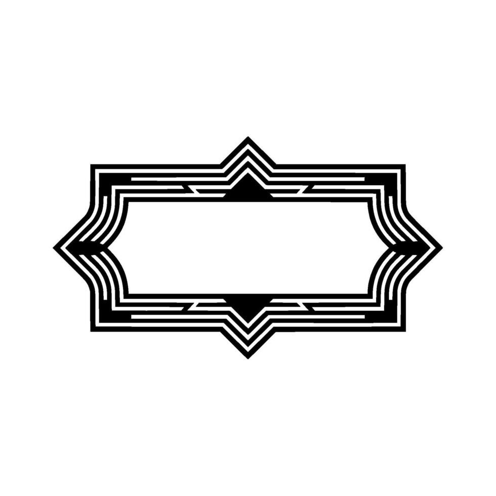 Art Deco Geometric Frame, Elegant Element, Luxury vector