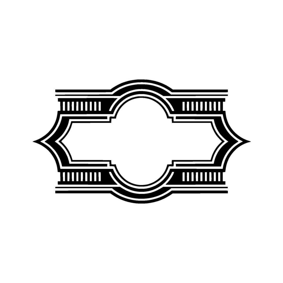 Elegant Vintage Ornament Border, Minimalist vector