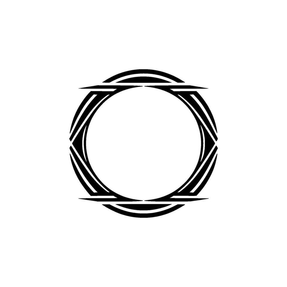 Geometric Tribal Circle, Minimalist , Abstract Emblem vector