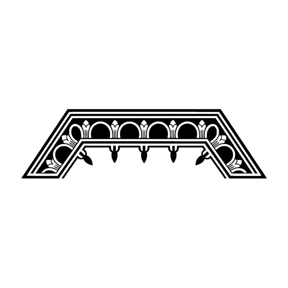 Art Deco Archway Ornament, Geometric Elegance - Symmetry vector