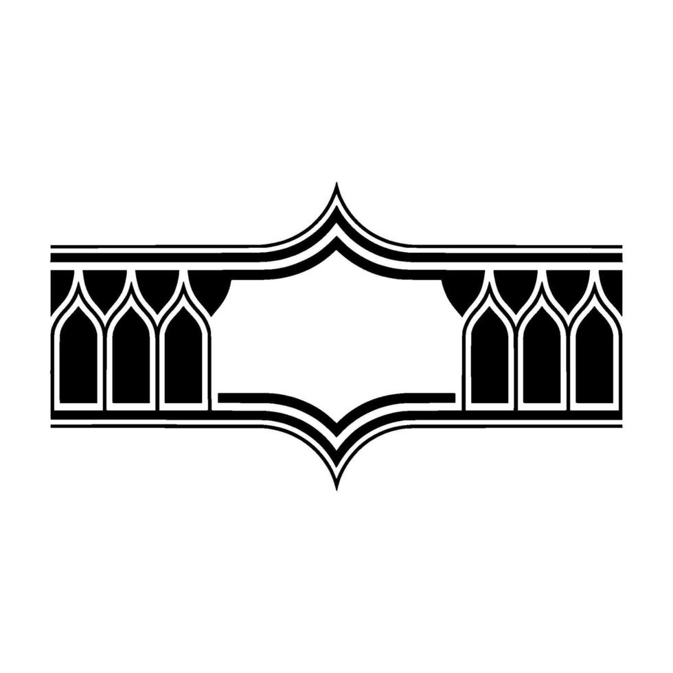 Gothic Arch Ornament, Vintage Border - Decorative vector