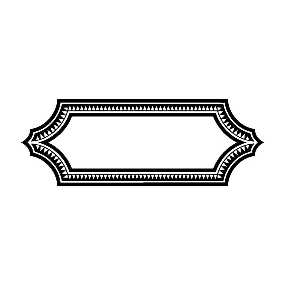Art Deco Ornament Border, Elegant Element, Minimalist vector