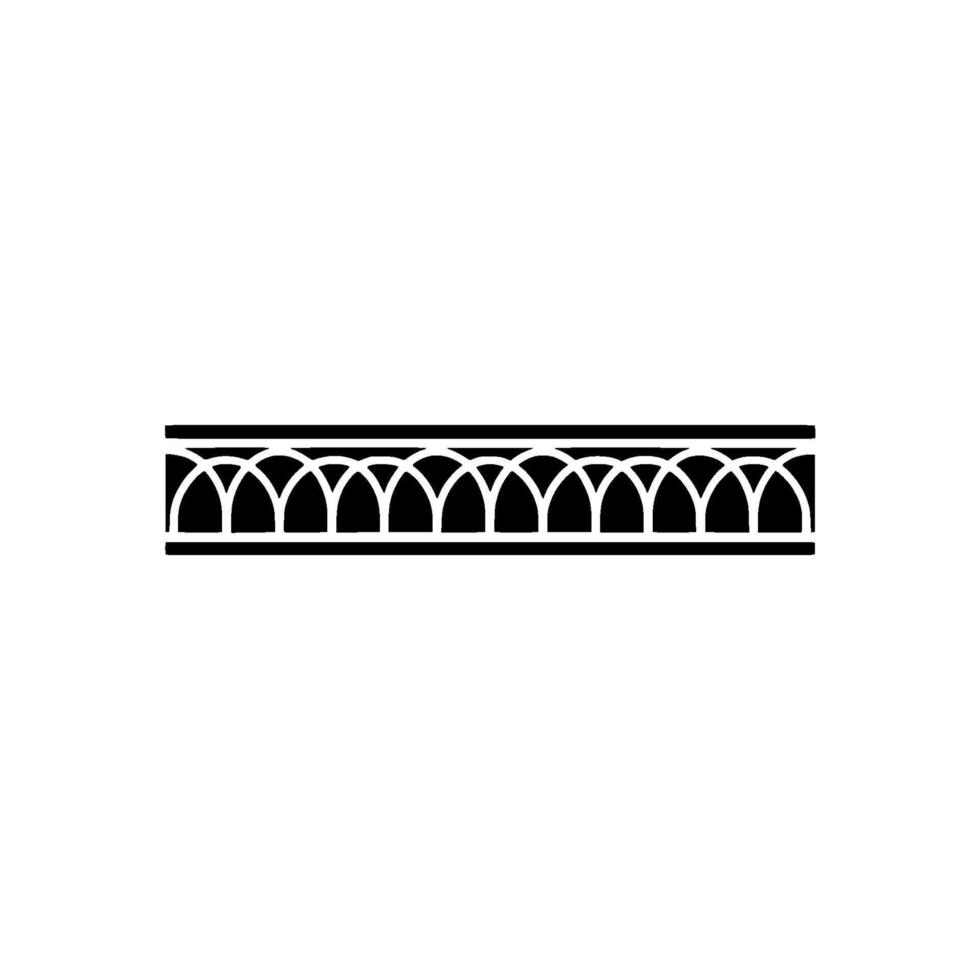 Art Deco Arch Motif, Minimalist Border - Geometric vector