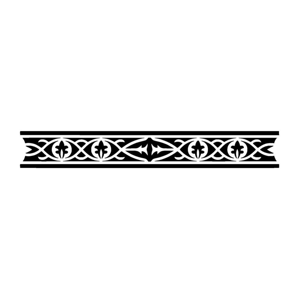 Intricate Gothic Border, Black and White Ornamentation vector