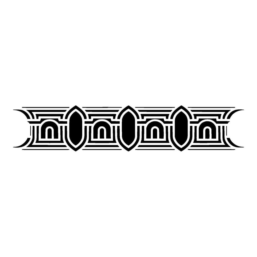 Geometric Deco Border, Streamlined , Minimalist Art - Pattern vector