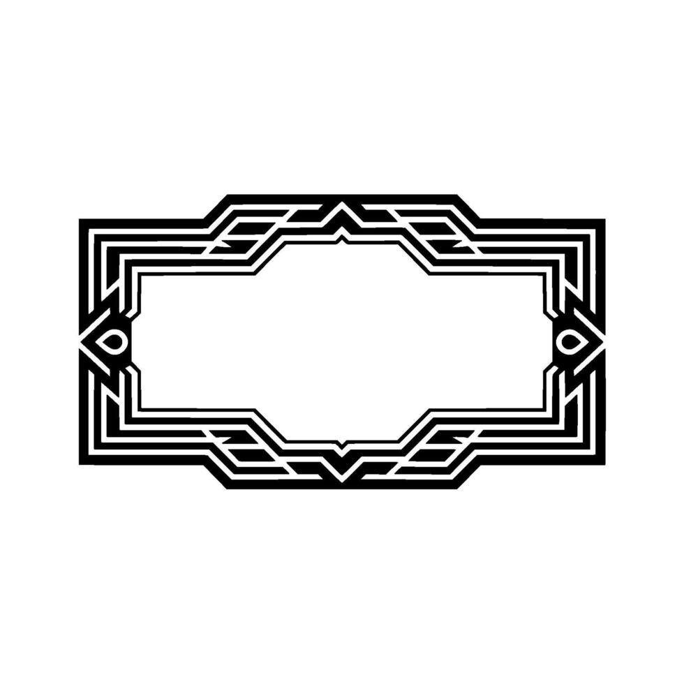 Art Deco Frame, Elegant Border, Geometric , Vintage Style - Pattern vector