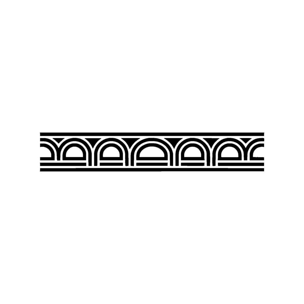 Geometric Deco Border, Minimalist , Elegant Accent - Linear vector