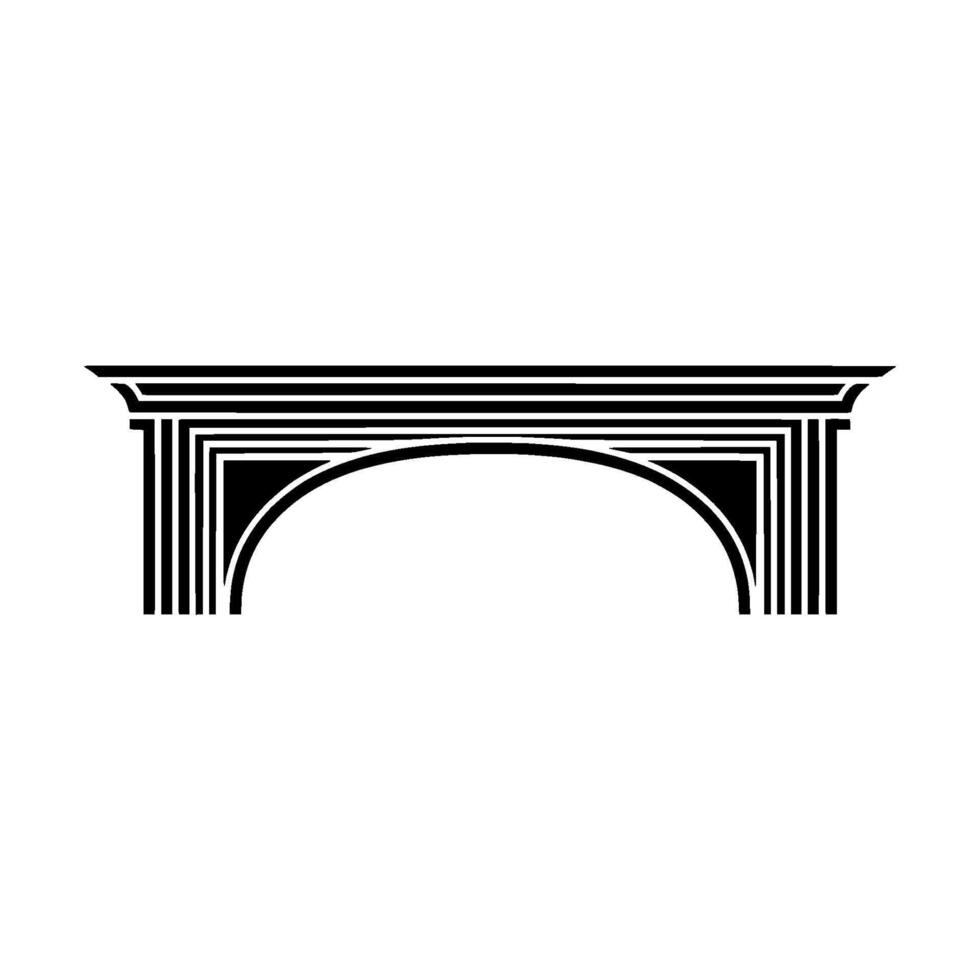 Elegant Archway Silhouette, Minimalist vector