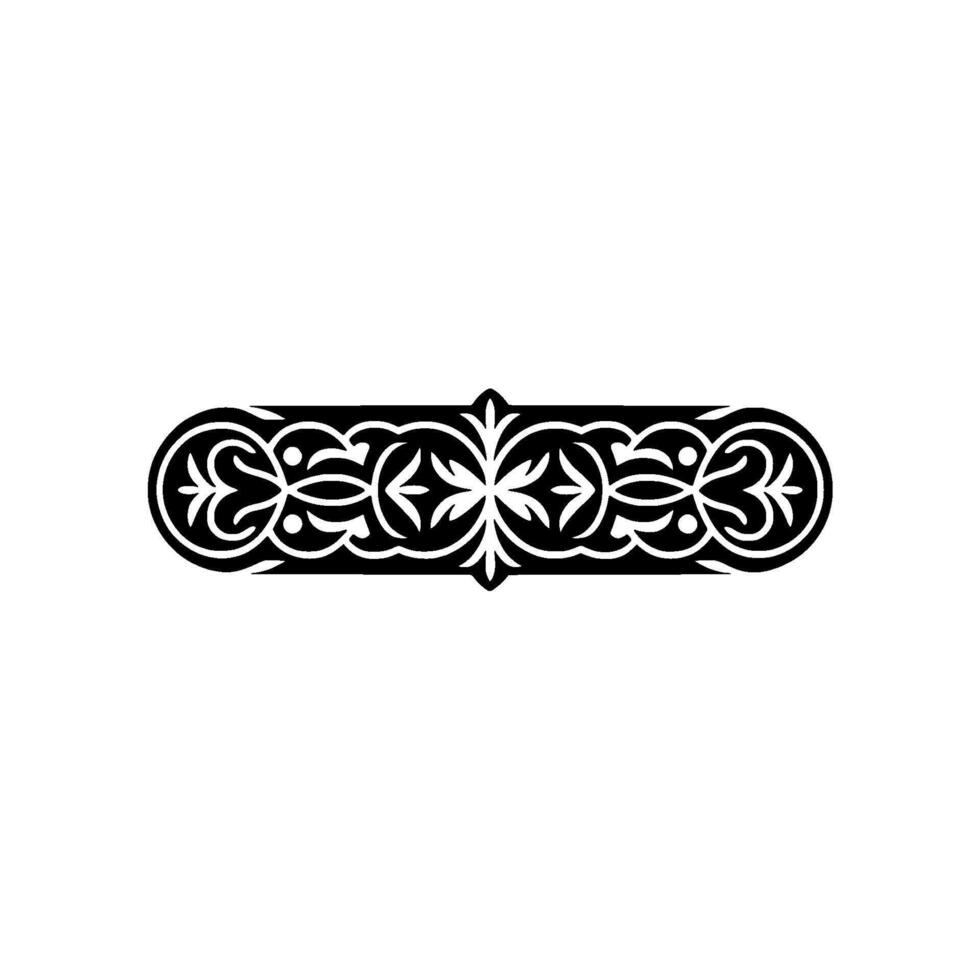 Intricate Black Floral Border, Elegant Element, Ornament vector