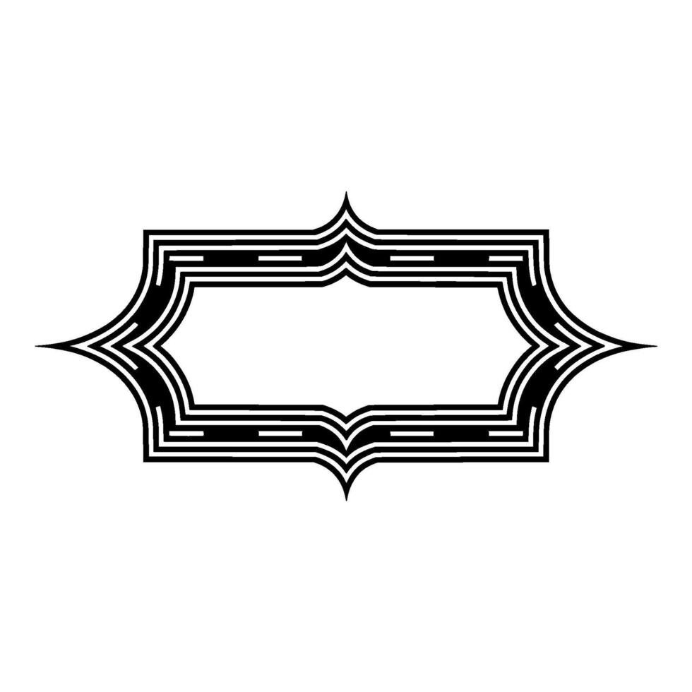 Art Deco Ornament Border, Elegant Element - Line vector
