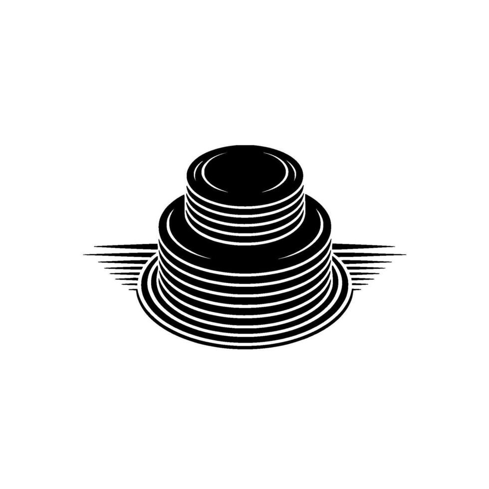 Stacked Circles, Minimalist Ascent, Abstract Growth vector