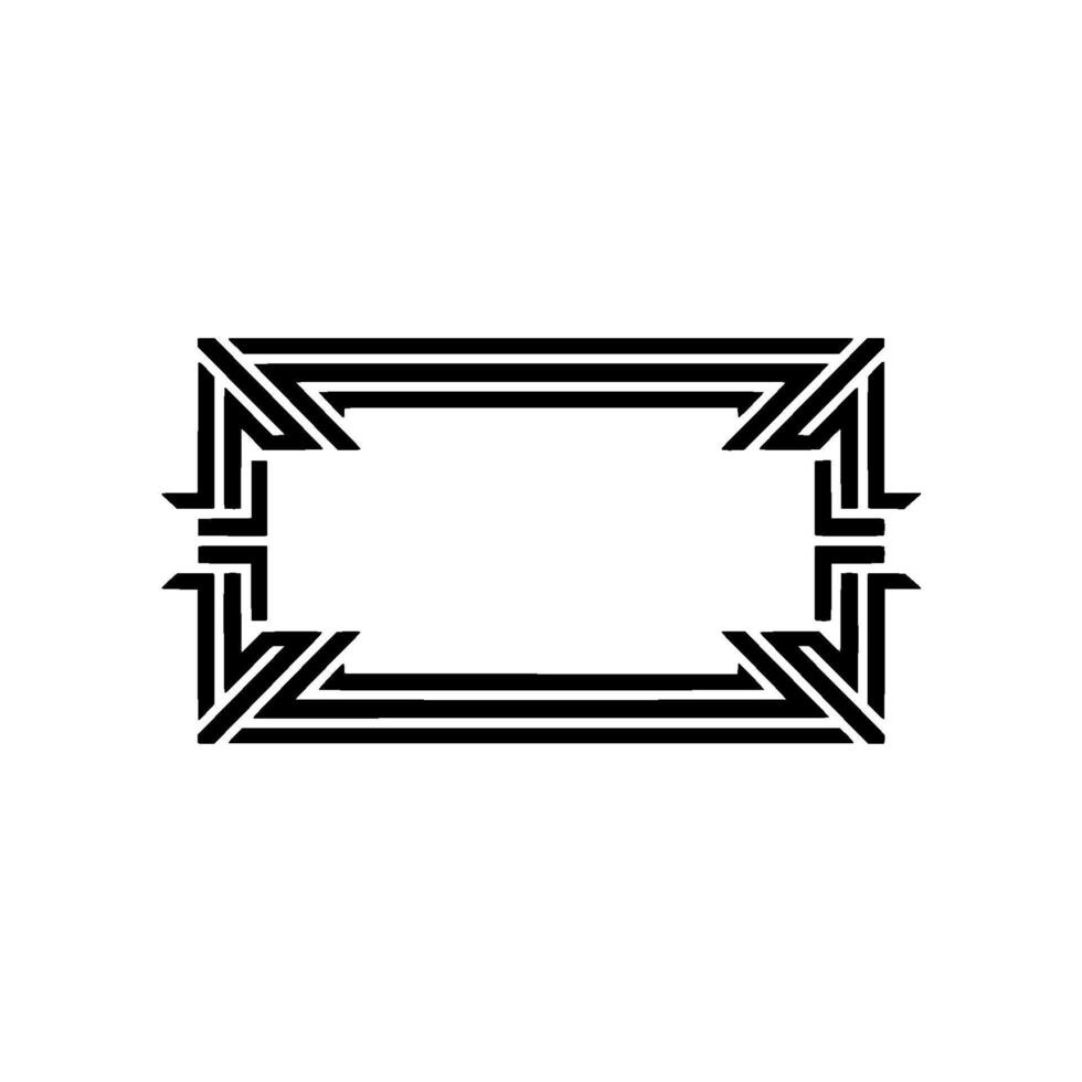 Geometric Deco Frame, Minimalist , Elegant Border, alternate version 34 vector