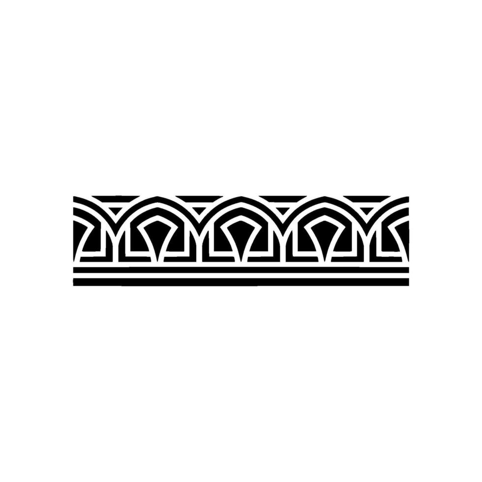 Geometric Deco Border, Stylized Ornamentation - Pattern vector