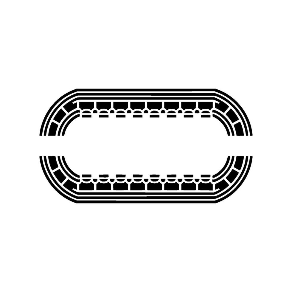 Minimalist Track Outline, Modern , Empty Space vector
