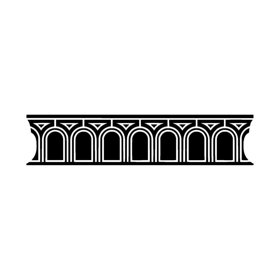 Art Deco Architectural Ornament Border, Geometric, Architecture vector