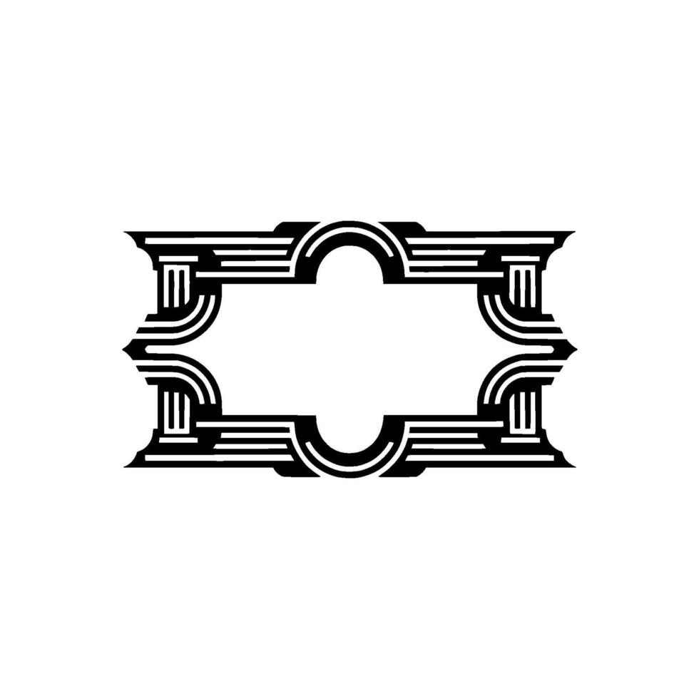 Art Deco Frame, Geometric Ornamentation, Vintage Elegance, Luxury vector