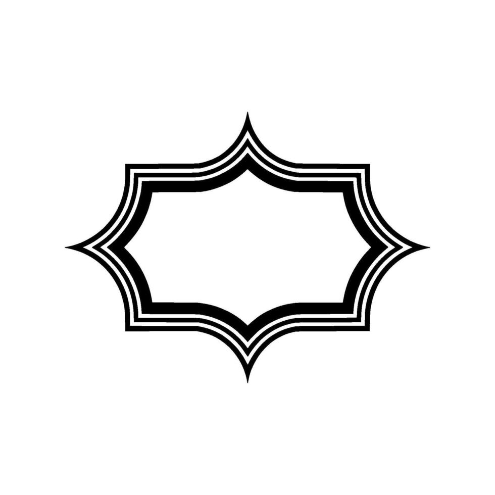 Geometric Ornament Frame, Minimalist , Elegant Outline vector