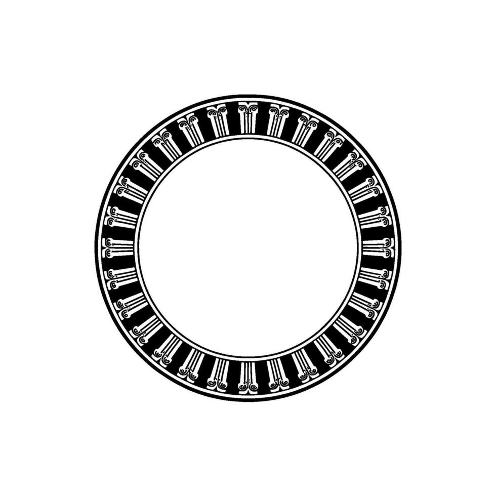 Classical Greek Column Border, Minimalist vector