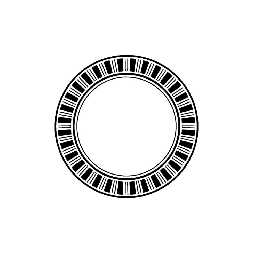 Minimalist Circular Emblem, Geometric , Modern - Shape vector