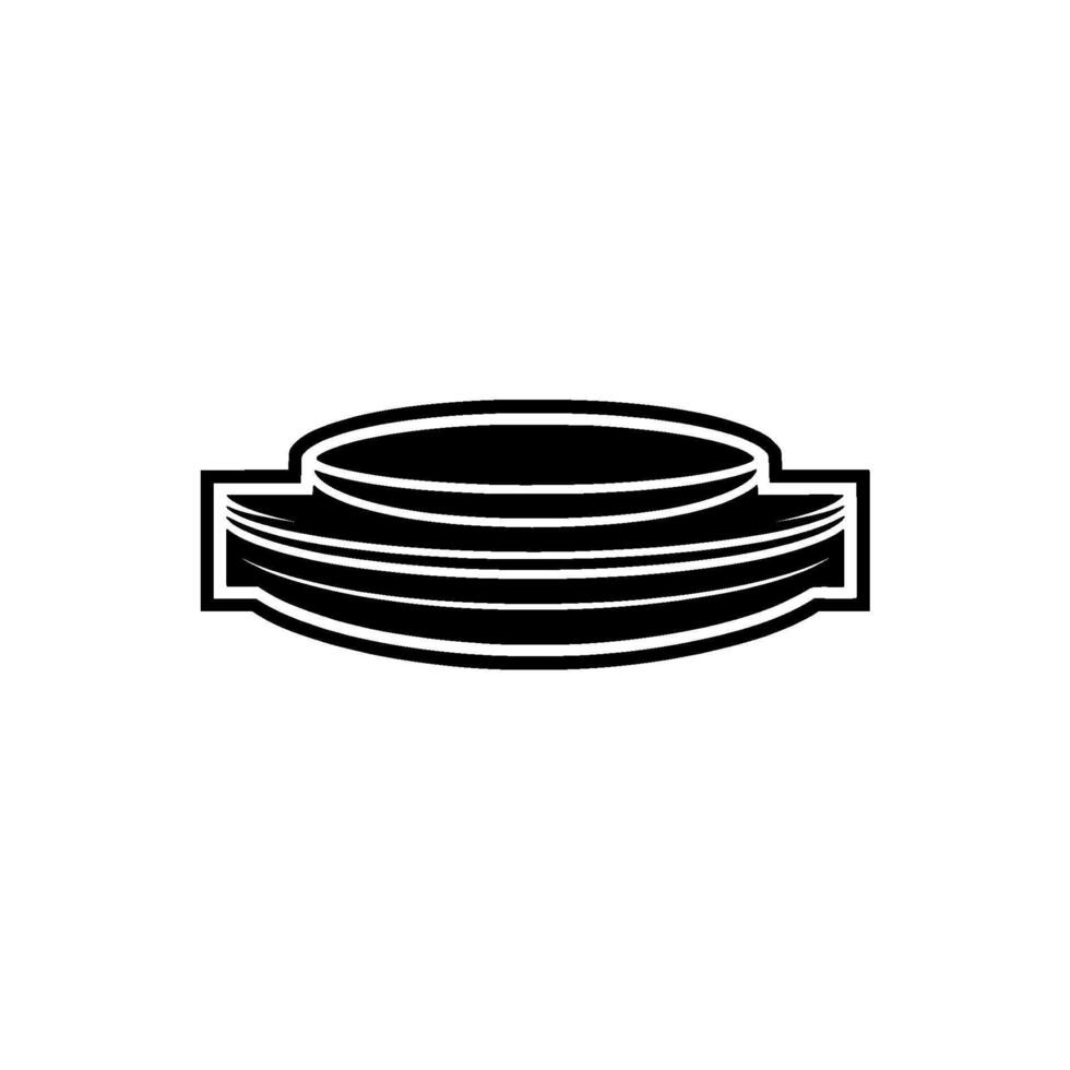 Stacked Plates - Minimalist , Culinary vector