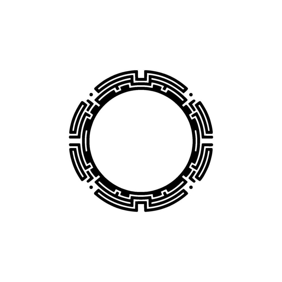 Geometric Circle, Intricate Pattern, Minimalist vector